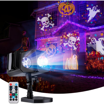 Halloween Christmas Projector Lights Outdoor 26 HD Effects (3D Ocean Wave + Patterns) Waterproof With Timer Landscape Lights For Indoor Holiday Christmas Night Disco Party, RGB + Multicolor