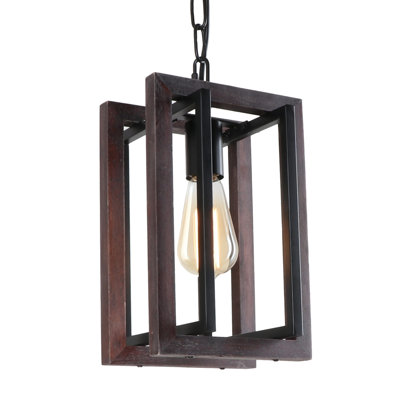 1 - Light Dark Brown Single Pendant