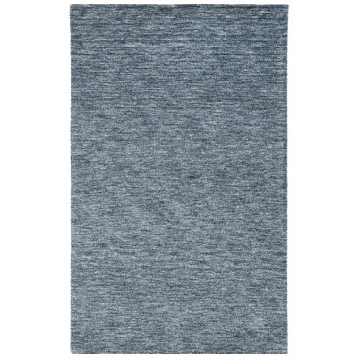 Furness Handloomed Wool Cotton Rug in Navy/Gray
