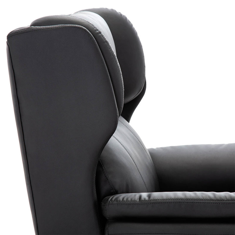Shropshire 88cm Wide Wing Chair Recliner, Black