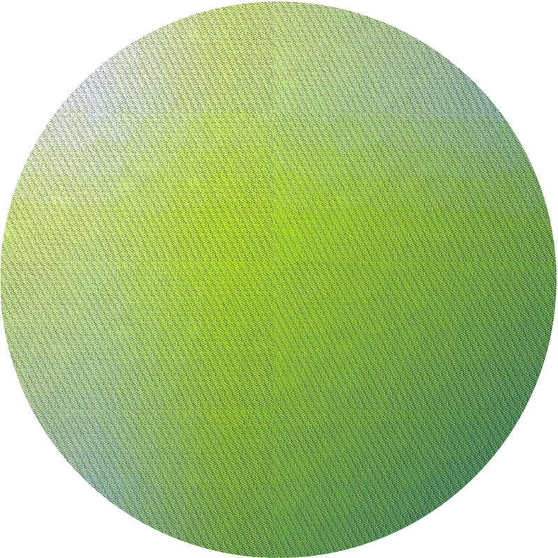 Tapis vert/gris à motifs, Rond 8 pi