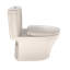 Toilette allongée deux pièces à double chasse 1,28 et 0,8 GPF TOTO Aquia IV avec CEFIONTECT, beige Sedona-27766524
