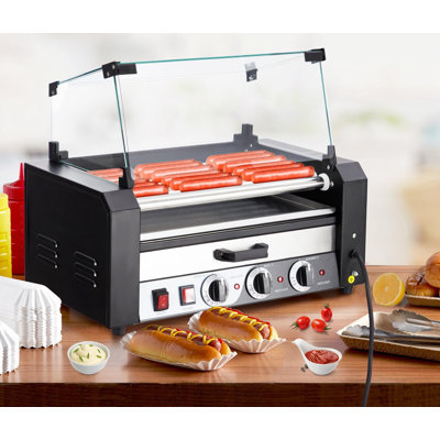 Zstar Non Stick Hot Dog Roller with Glass Lid