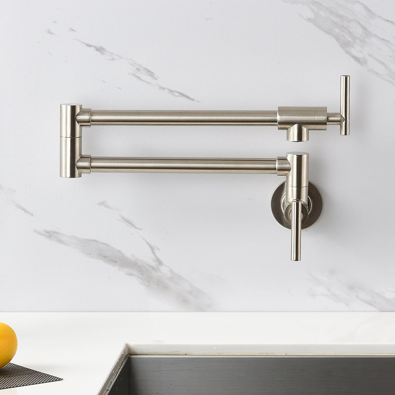 Robinet remplisseur avec accessoires, Nickel brossé
