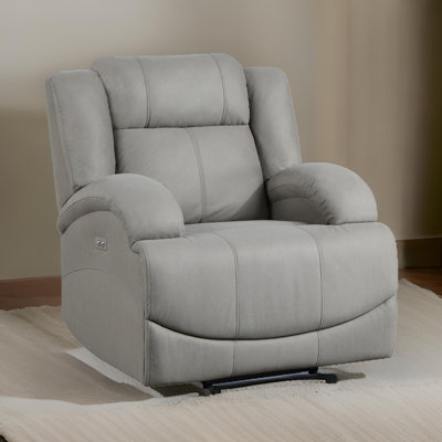 Herriman 36" Transitional Power Recliner with Luxurious Polished Microfiber Upholstery, One-touch power control, Multi-Position Adjustable Comfort