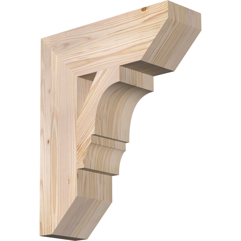 H 6 po x l 40 po x Support en bois / corbeau, H 22 po x l 5,5 po x P 18 po, Lisse, Douglas Fir