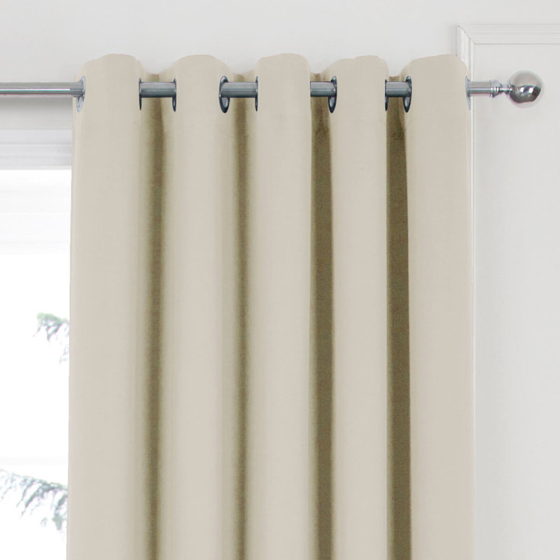 Chacra Room Darkening Curtain Pair, Natural, Width 229 x Drop 229cm