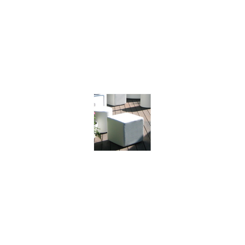 Dots Outdoor Ottoman, Chill White