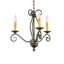 Lustre classique / traditionnel à 3 lumières de style bougie Sienna