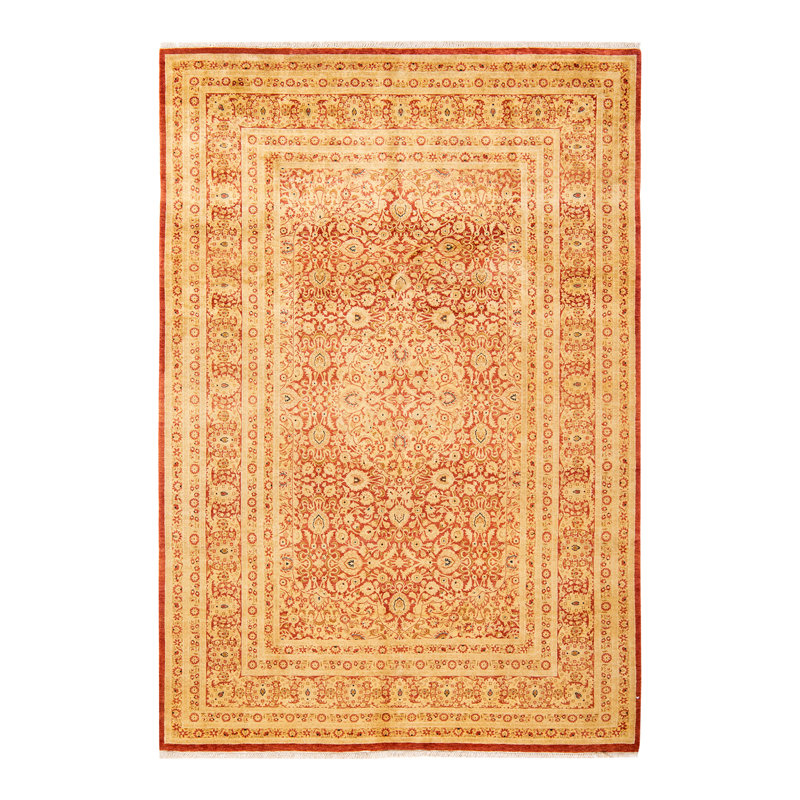 Classic One-of-a-Kind 6'3" x 9'2" Hand Knotted Area Rug