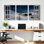 «Starry Night Ocean View Window Frame», ensemble de 3 reproductions d'art sur toile tendues
