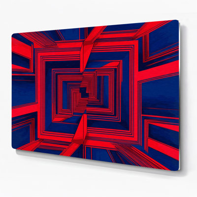 Art mural rigide en métal bleu 12