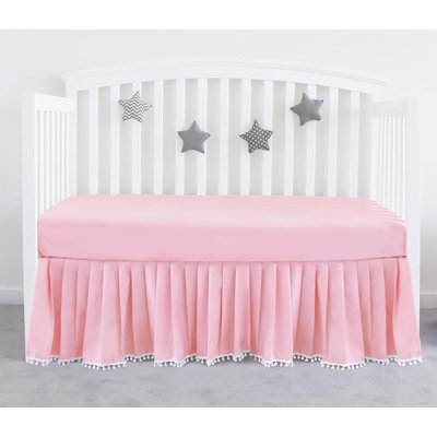 The Bed Skirt 4 Sides Pleated Dust Ruffle Bed Skirt, 14 Inch