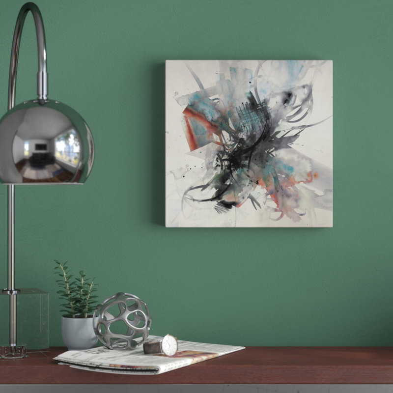 « spring élingue iii », peinture sur toile, Toile tendue, H 12 po x l 12 po x P 1,25 po