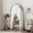 Iron Arch Retro Full Length Mirror With Supporting Feet, For Living Room, Bedroom (silver)-527557957