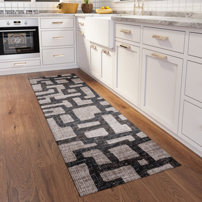 Chenille Washable Abstract Rug