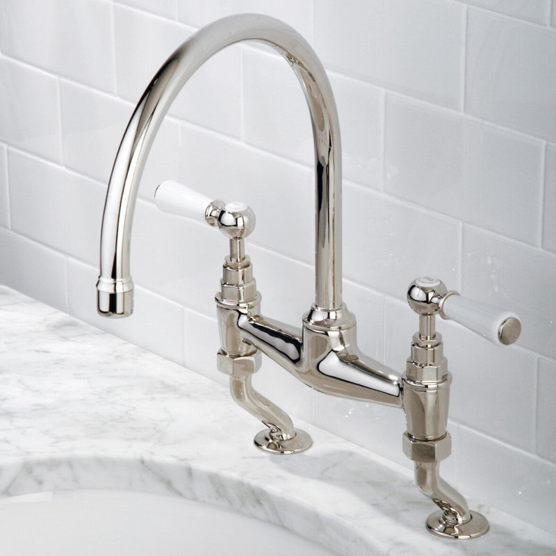 Lefroy Brooks Classic Kitchen Faucet, Silver Nickel