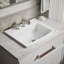 Lavabo de salle de bain rectangulaire encastré en porcelaine vitreuse avec trop-plein Archer®-10940425-19195598