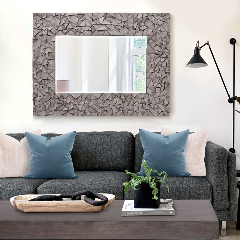 Miroir d’appoint biseauté moderne et contemporain Hartzler, 48 po x 36 po