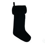 8" x 19" Plush Black Velvet Christmas Stocking