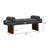 Brooke Contemporary Upholstered Bench, Black-597635319