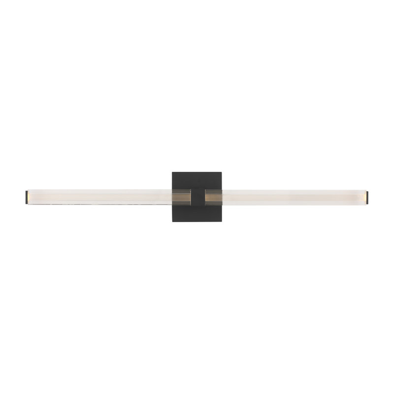 Reiya Square 1 - Light LED Vanity Light, 4.5" H x 30" W x 2.8" D, Nightshade Black