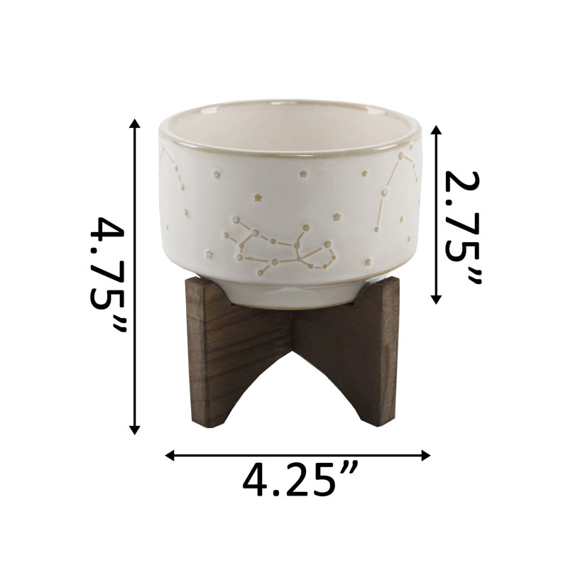 Pot de fleurs en céramique, Blanc