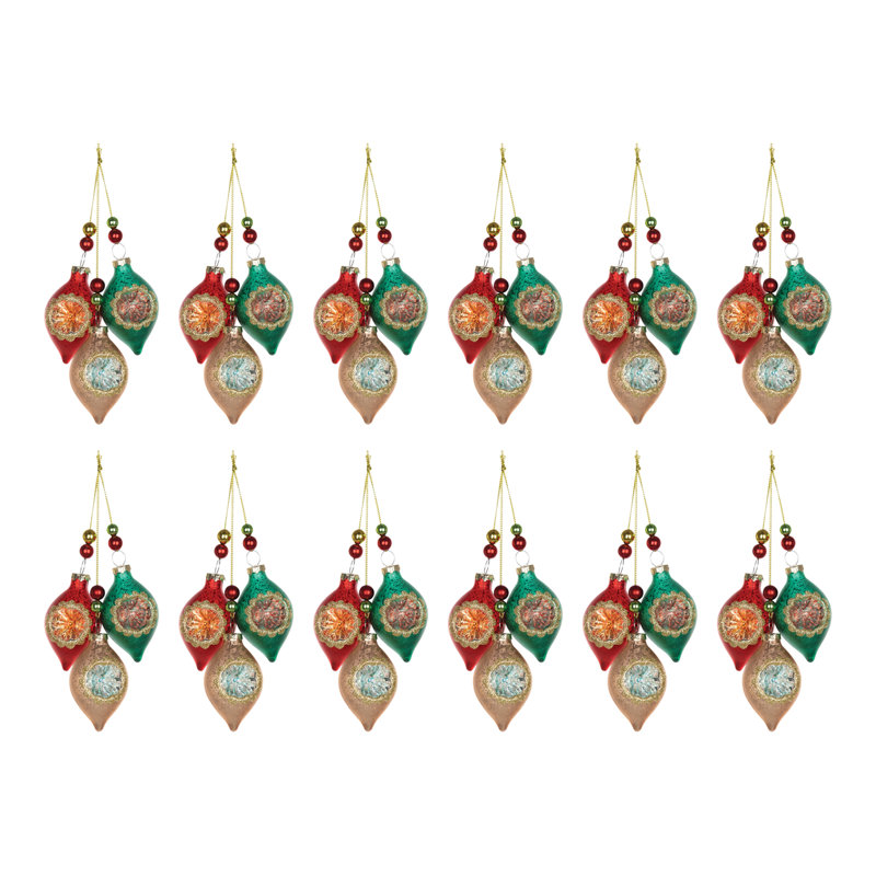 10.5'' Glass Not Flowers Holiday Shaped Ornament