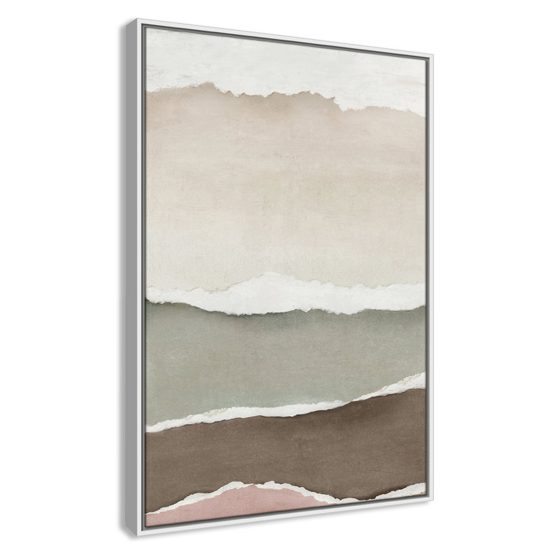 «Torn Whispers I Print» par Emma Peal, Flotteur blanc, H 37,5 po x l 25,5 po
