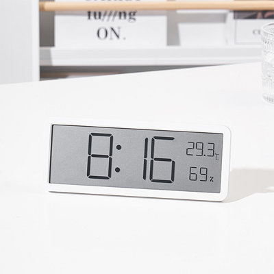 Digital Electric Tabletop Clock in White