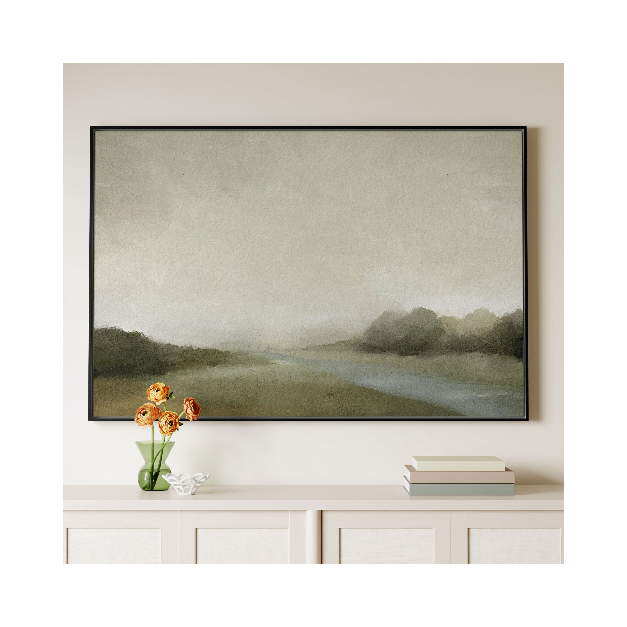Lovers Creek, Silver, 41.5" H x 61.5" W