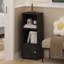 Bibliothèque à 3 niveaux avec armoire à une porte-1178390931