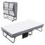 Lit pliant avec matelas, lit pliable sport avec housse de rangement, lit Srollaway pour adultes avec matelas en mousse à mémoire de forme et structure en métal, lit d'invité de taille Scot sur roulettes, 75 x 38 pouces (lit)