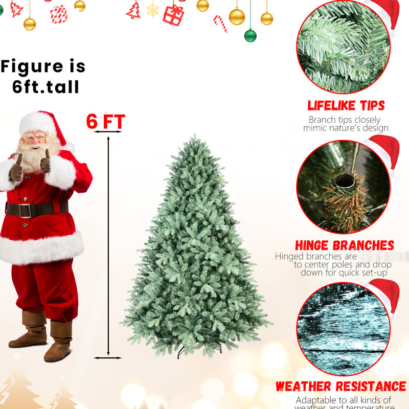 Arbre de Noël bleu teinté de 7 pi avec 2518 pointes Pe +, branches articulées pour un assemblage facile, support en métal stable, arbre teinté accrocheur, branches, structure d'installation sans effort, support fiable