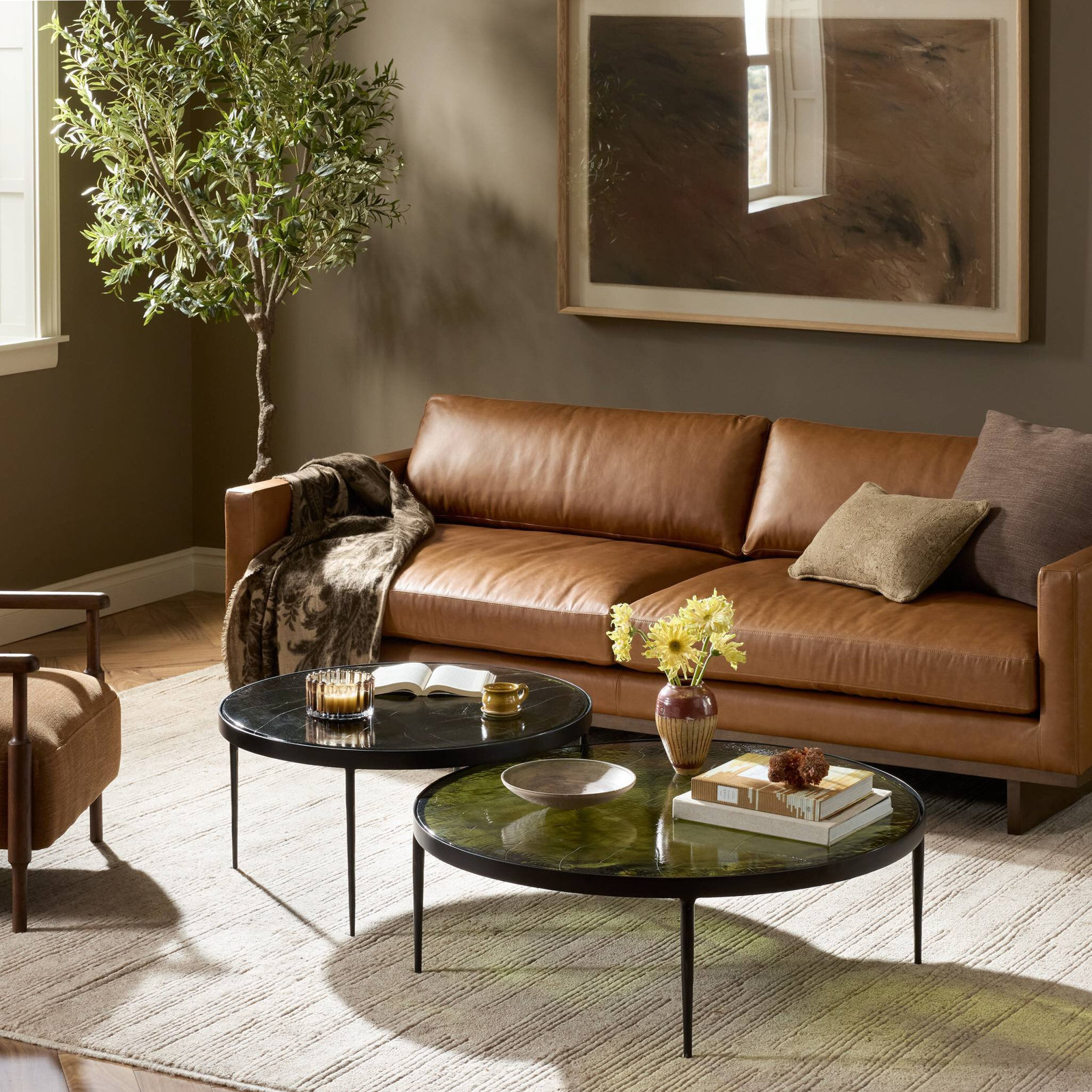 Jazelle 58" Glass Nesting Coffee Table