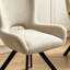 Chaise de salle à manger rembourrée moderne en chenille avec pieds en métal et dossier ergonomique (ensemble de 2)