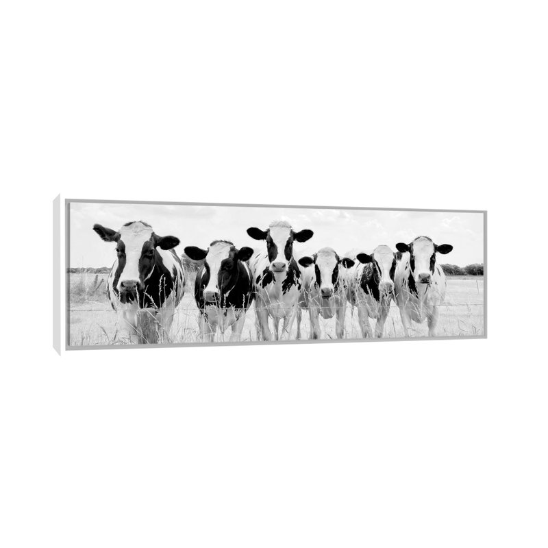 Print, H 12 po x l 36 po x 1,5 po, Toile blanche encadrée
