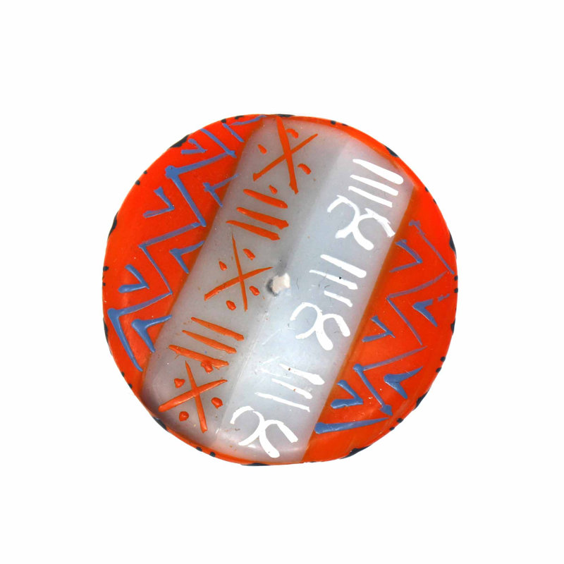 Bougie d’un pilier sans parfum highland dunes, Orange / Noir / Bleu