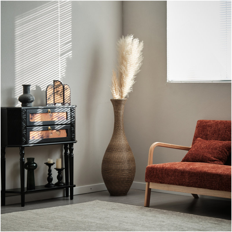 39-Inch Tall Artificial Rattan Floor Vase