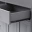 Grey Kitchen Island With 7 Removable Wheels & Drawer 44"X19.75" Lockable Dining Table -