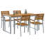 4 - Person Wood Patio Dining Set with Rectangular Table-593099620