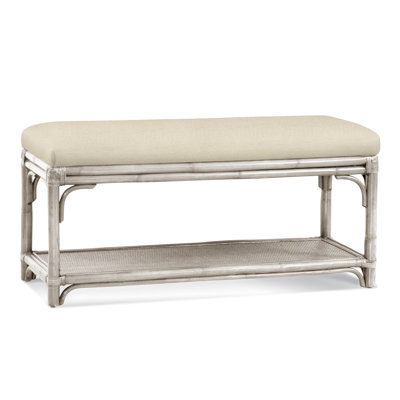 Summer Retreat Wicker Shelf Storage Bench