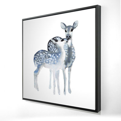 «Blue Fawns Love» sur toile