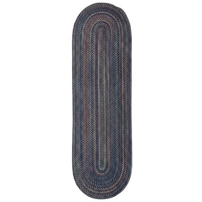 Tapis d'intérieur réversible et multicolore en nylon tressé, polyester et laine Walnut Cove