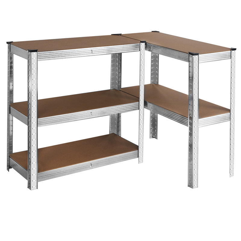 70cm W Metal Height -Adjustable Shelving Unit, Silver