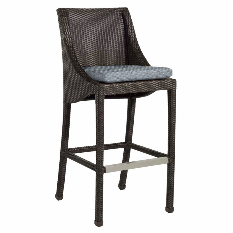 Tabouret de bar 30 po Athena, Noyer noir, InsideOut® Rollo ‑ lin Chambray, Welt