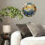 Horloge murale silencieuse en verre trempé de 30 cm, « Élégante horloge murale décorative Cygnes, œuvre d'art unique », sans tic-tac, fonctionne avec des piles (piles AA non comprises), décoration artistique pour la maison