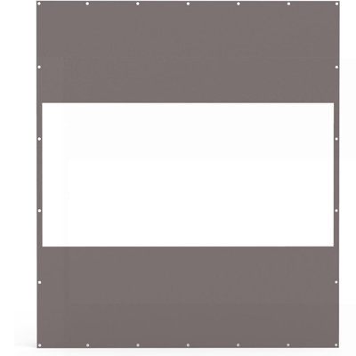 Heavy Duty Outdoor Clear Panel Curtain, 18 oz Waterproof PVC Polyester Curtain, Weather Resistant & Tearproof for Patios, Gazebos, Pergolas, Privacy Screen (8'H x 7'W, Gray)