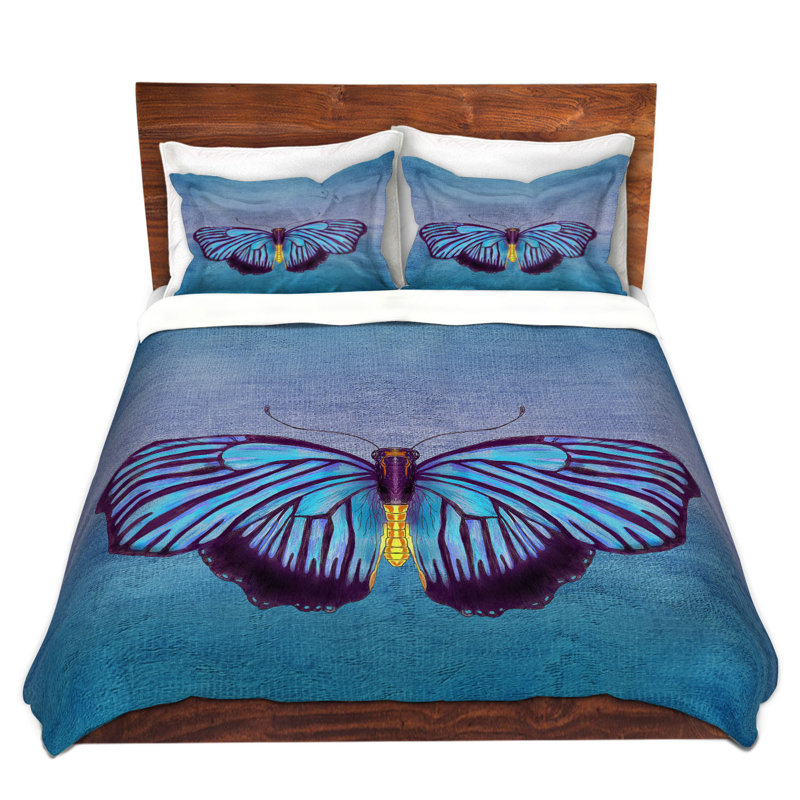  Housses de couette en microfibre Catherine Holcombe Butterfly Blues, Grand