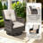 Pompidou Outdoor Rattan Swivel Chair with Cushions-1929224360